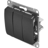 Выключатель встраиваемый Systeme Electric Glossa 3 клавиши цвет антрацит GSL000731
