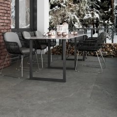 Глазурованный керамогранит Incolor Pietra Nero 60x60 см 1.44 м² матовый цвет темный графитовый