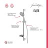 Душевой комплект Jacob Delafon Elite 3 режима цвет хром