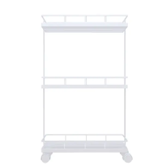 Стеллаж для ванной комнаты на колёсах Март 39x12x66 см цвет белый