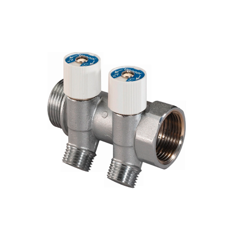 Коллектор UPONOR UNI-C SH 1" с вентилями НР/ВР 3х1/2"НР Ц/Ц38мм