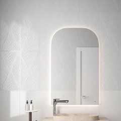 Настенная плитка Kerama Marazzi Полюс 3D 29.6x59.5 см 1.8 м² глянцевая цвет белый