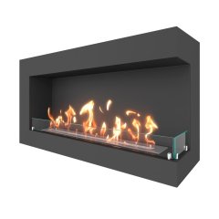 Биокамин угловой SteelHeat GRAND 1200 правый (Стекло)