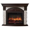 Портал Firelight Torre 25U (угловой) камень белый, шпон темный дуб