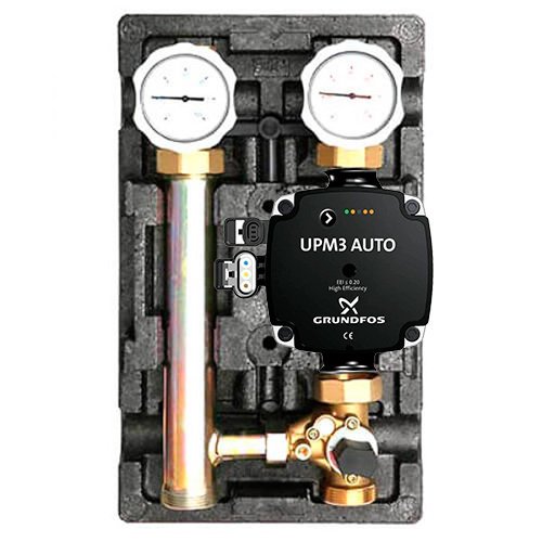 Насосная группа MK со смесителем 1" с насосом Grundfos UPM3 Hybrid 25-70, подача справа