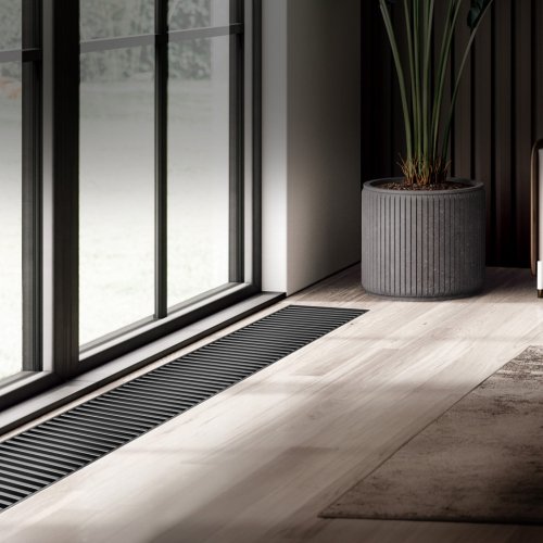 Конвектор внутрипольный Royal Thermo ATRIUM TURBO-150/250/1200-DG-U-BL