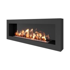 Биокамин SteelHeat WALL GRAND 1800 черный (Стемалит)