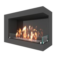 Биокамин угловой SteelHeat GRAND 900 правый (Стекло + Стемалит)