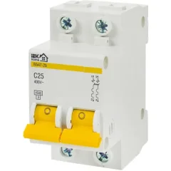 Автоматический выключатель IEK Home ВА47-29 2P N C25 А 4.5 кА
