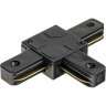 Коннектор для соединения трековых шинопроводов Т-образный жесткий Ritter Artline 94x65мм пластик/медь цвет чёрный