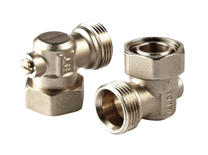 Клапаны запорные Royal Thermo нижнего подключения угловые раздельные 3/4х3/4ЕК