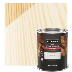 Лак для мебели Luxens алкидный цвет белый глянцевый 0.9 л