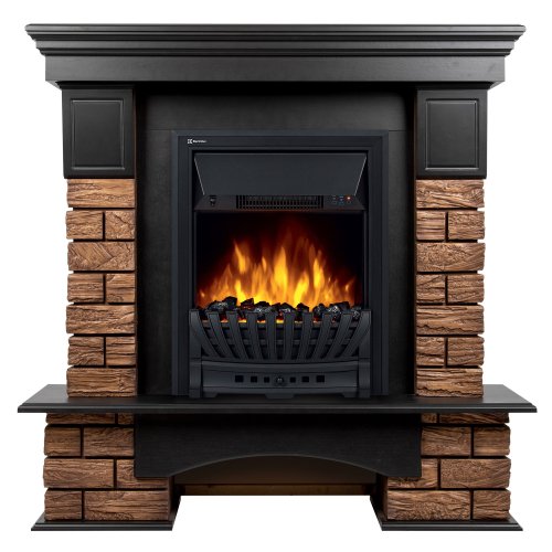 Портал Firelight Forte Wood Classic камень темный, шпон венге