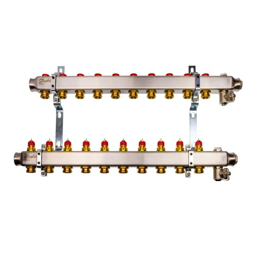 Комплект коллекторов Danfoss SSM-10 для 10 контуров