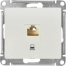 Розетка компьютерная встраиваемая Systeme Electric Glossa RJ45 UTP cat 5e цвет белый