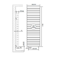 Радиатор Royal Thermo PianoForte Tower Bianco Traffico - 22 секц.