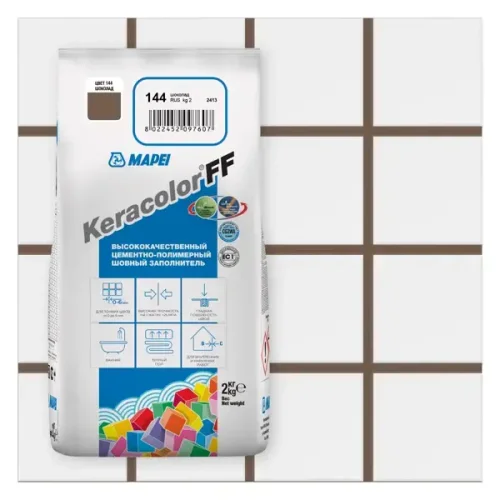 Затирка цементная Mapei Keracolor FF 144 цвет шоколад 2 кг