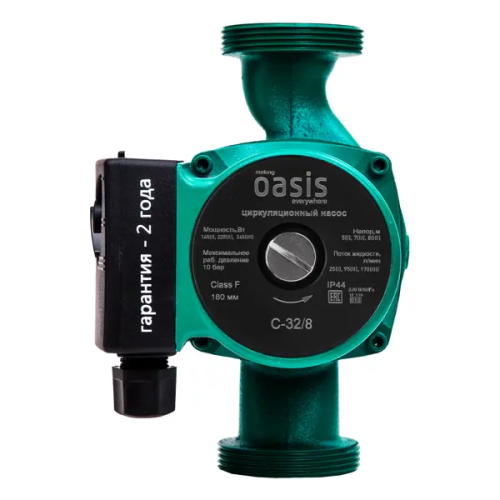 Циркуляционный насос Oasis 32/8 180 мм с гайками 1 1/4"