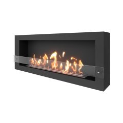 Биокамин SteelHeat WALL ONE 1400 черный (Стекло)