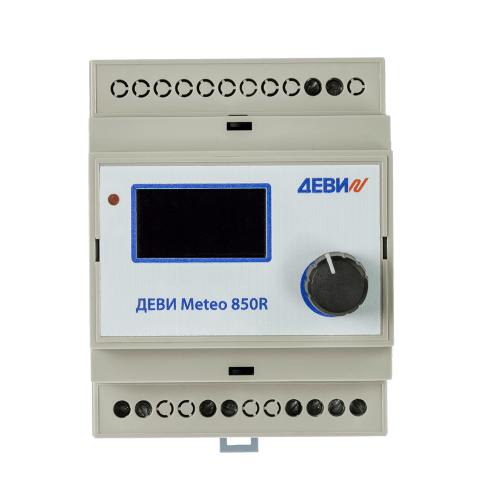 Терморегулятор ДЕВИ Meteo 850R на шину DIN, с датчиком температуры на проводе, 8А