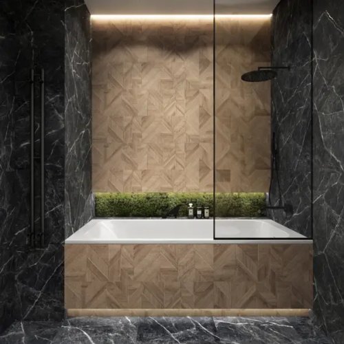 Глазурованный керамогранит Arcadia Ceramica Maxwood Beige 60x120 см 1.44 м² матовый цвет коричневый
