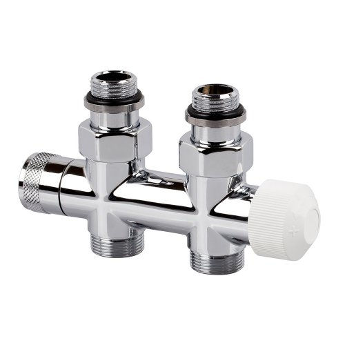 Узел нижнего подключения термостатический SR Rubinetterie прямой 1/2"х3/4"Е Хром