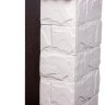 Портал Firelight Forte Classic камень белый, шпон темный дуб