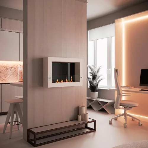 Биокамин SteelHeat WALL ONE 800 белый