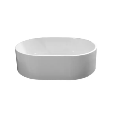 Раковина Mira Oval B накладная 35 см литьевой мрамор цвет белый глянцевый