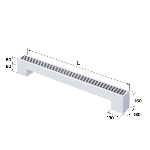 Конвектор напольный Royal Thermo STEP-80/130/1400-1-N-WT-LG-NA