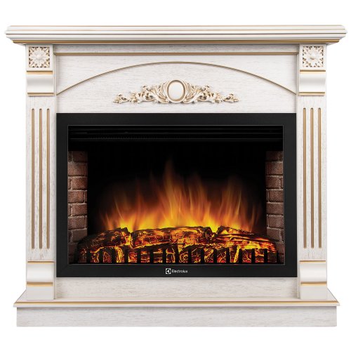 Портал Firelight Barocco 30 шпон белый дуб с золотой патиной