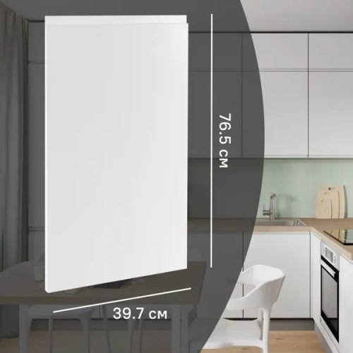 Фасад кухонного шкафа Токио 39.7x76.5 см DELINIA ID МДФ цвет белый