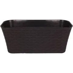 Ящик балконный Idea Ротанг 40x18x16 см v11 л пластик коричневый