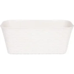 Ящик балконный Idea Ротанг 40x18x16 см v11 л пластик белый