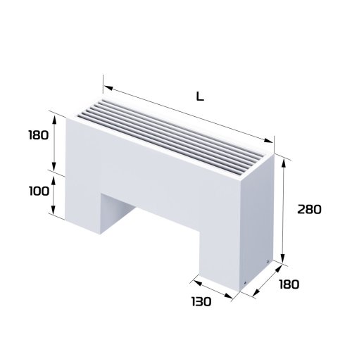 Конвектор напольный Royal Thermo STEP-180/180/600-3-N-WT-LG-NA