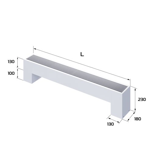 Конвектор напольный Royal Thermo STEP-130/180/1800-2-N-WT-LG-NA