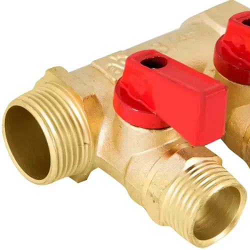 Коллектор Aquabeam с 2 шаровыми кранами 3/4"x1/2" НР латунь
