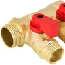Коллектор Aquabeam с 2 шаровыми кранами 3/4"x1/2" НР латунь