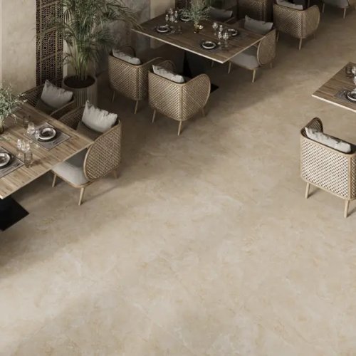 Глазурованный керамогранит Incolor Travertino Cream Relief 60x60 см 1.44 м² матовый цвет бежевый
