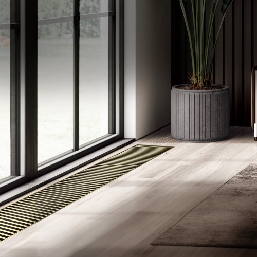 Конвектор внутрипольный Royal Thermo ATRIUM TURBO-110/300/2100-DG-U-AU