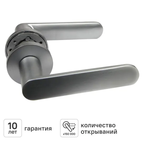 Дверная ручка на розетке KREAFORTA Шуя без запирания цвет хром