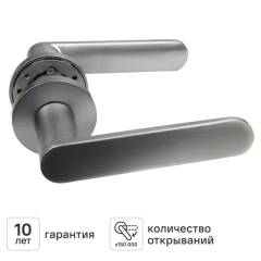 Дверная ручка на розетке KREAFORTA Шуя без запирания цвет хром