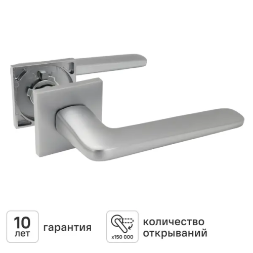 Дверная ручка на розетке KREAFORTA Акация без запирания цвет хром