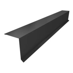 Планка ветровая для гибкой кровли 70x100 мм 2 м 0.4 мм цвет RAL 7024 серый
