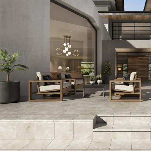 Ступень угловая Nevada Limestone 33x33 см цвет бежевый 1 шт.