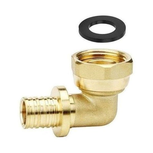 Угол VARMEGA Slide-fit 90 гр., ВР, 20x3/4, с накидн. гайкой, аксиальный, латунь, VM51914