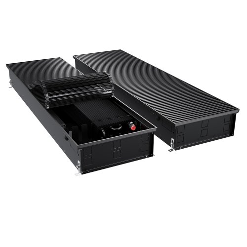Конвектор внутрипольный Royal Thermo ATRIUM TURBO-150/400/2800-DG-U-BL