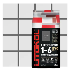 Затирка цементная Litokol Литохром 1-6 Эво цвет ЛЕ135 цвет антрацит 2 кг