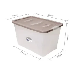Ящик Астело Martika 60x36x40.4 см пластик с крышкой на колесах цвет прозрачный