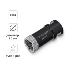 Коронка алмазная для УШМ по керамике и керамограниту M14 Rage 25 мм